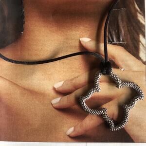 STERLING SILVER Abstract Nubby Starfish Pendant 925 CHUNKY ARTISAN